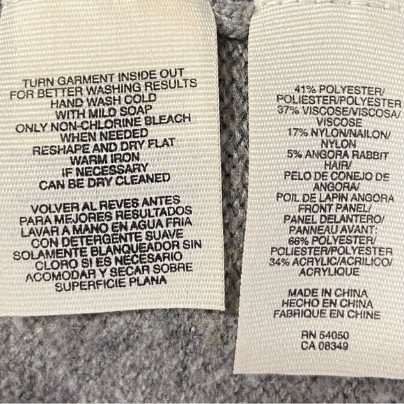 Rachel Roy women brown, black, grey polyester blend v neck sweater. Size S. Used - Picture 5 of 9